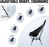 Backpacking MOON LENCE Folding Portable High Back Camping Chairs for Adults, Adjustable Oversize Lightweight for Beach