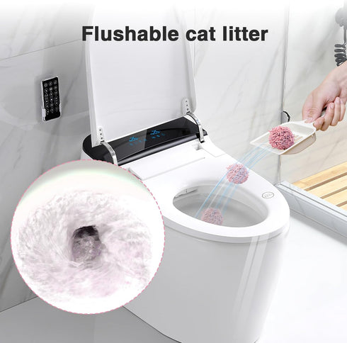 Cat Litter 24LB/4 Packs Dust-Free Clumping Tofu Cat Litter, Quickly Absorbs Odors, Flushable (Peach)