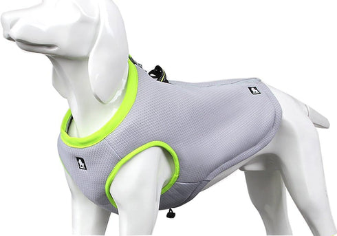 SGODA Large Dog Cooling Vest Harness Cooler Jacket in Grey Green