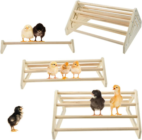 3 Pack Chick Perch Chick Toys Chick Wooden Roosting Bar Chick Jungle