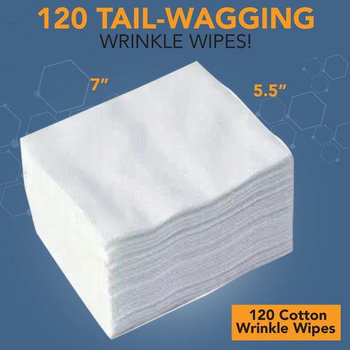 NOVEHA Wrinkle XL Wipes for Dogs, Removes Dirt, Wrinkles, Folds, Tear Stains, 240 Counts
