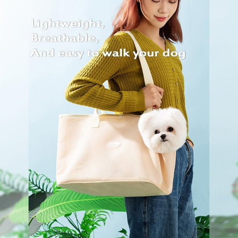 KAMEIOU Breathable Mesh Cat Small Dog Purse Carrier Tote Bag for Small Dogs Pets Outdoor Pet Purse Carriers for Puppy