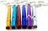 yueton 6pcs Colorful Slim Aluminium Whistles with Key Ring, Emergency Survival Whistle for Dog Training