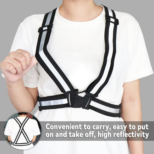 Tenalleys 2 Pack Reflective Vest Running Gear, Adjustable High Visibility Safety Vest for Night