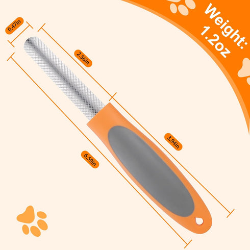 Bretheil Dog Nail File, Pet Nail Filer for Smooth and Shape All Toenail Types, Polish Off Rough Edges, Remove Burs
