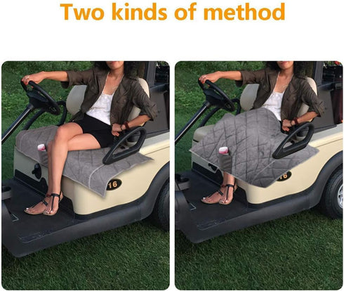 TUYUU Golf Cart Seat Covers, EZGO Heavy Duty Seat Blanket, Travel Sports Cart Seat Cushion Covers for 2-Person Seats