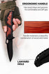 Pocket Knife - Tactical Spring Assisted Folding Knife, EDC Camping Gear for Men, Wood Handle, Sharp Blade - Father's