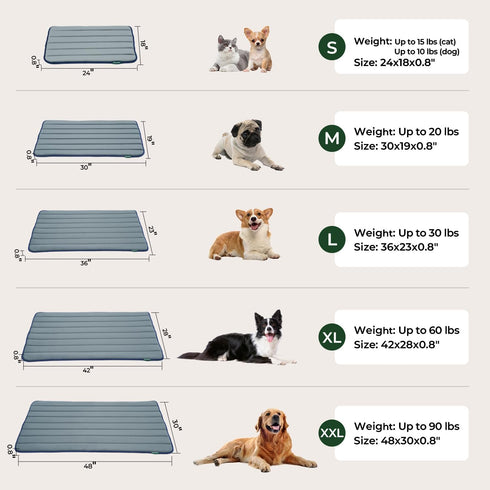 BALANCE Dog Crate Pad, Washable Water-Resistant Foam Kennel Mat for Small Dogs