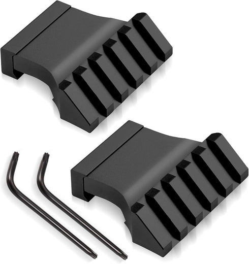 Picatinny Offset Rail Mounts, 45 Degree Aluminum Low Profile Mount for Flashlight Laser Sights Optics