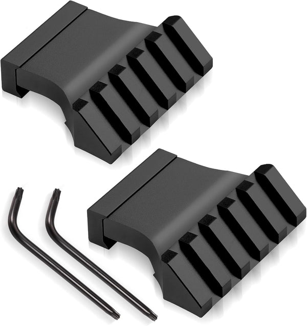 Picatinny Offset Rail Mounts, 45 Degree Aluminum Low Profile Mount for Flashlight Laser Sights Optics