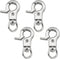 Snap Hook DGHAOP, 4pcs Zinc Alloy 30mm Key Chain Snap Hook for Pets Cage Hook, Silver Tone