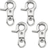 Snap Hook DGHAOP, 4pcs Zinc Alloy 30mm Key Chain Snap Hook for Pets Cage Hook, Silver Tone