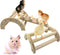 Chicken Perch Roosting Bar Jungle Gym Wooden Arch Bridge Platform Stand Ladder