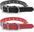 Enjoying Spiked Dog Collar, Adjustable Leather Pet Collar for Kittens and Puppies, Red Small Size