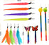13 Packs Set Cat Toys for Indoor Cats, Interactive Cat Wand Toy with FeatherRibbon Refills, Feather Toys for Exercise