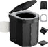 Portable Camping Toilet with PU Cushion, Folding Porta Potty for Adults with