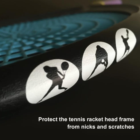 Tennis Racket Head AntiScratch Tape - PU Protective Sticker for Racket Head Frame Guard