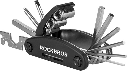 ROCKBROS Bike Repair Kits - 16 In 1 Multi-Function Portable Foldable Bike Tool Kit