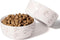 Ceramic Dog Bowl Set with Anti-Slip Rings, 5" Round x 2" Tall, Set of 2 for Small Dogs, White Dog Food Bowls