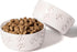 Ceramic Dog Bowl Set with Anti-Slip Rings, 5" Round x 2" Tall, Set of 2 for Small Dogs, White Dog Food Bowls