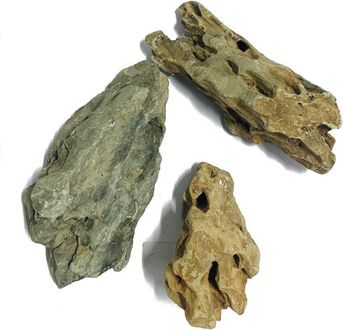 Natural Stone Aquarium Decoration, 8.8lb Dragon Stone Rock, Mixed Sizes for Micro Landscape Fish Tank Decor