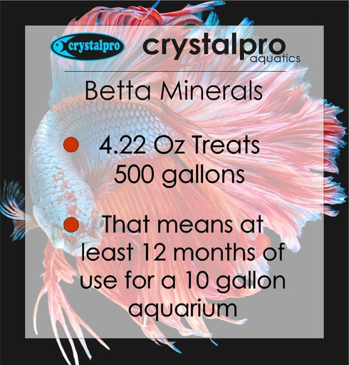 Betta Minerals 4.22 Oz Concentrated Additive for Betta Fish Tank Care - Improves Health, Reduces Stress