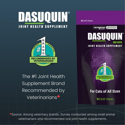 Omega-3, 84 Nutramax Dasuquin Joint Health Supplement for Cats - With Glucosamine, Chondroitin, ASU, Boswellia Serrata