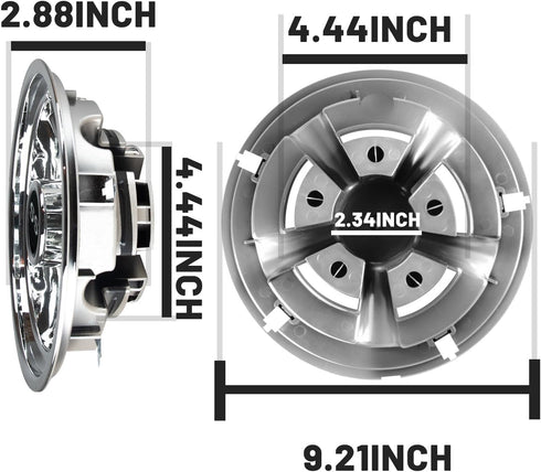 Golf Cart Wheel Cover and Hub Caps 8 Inch