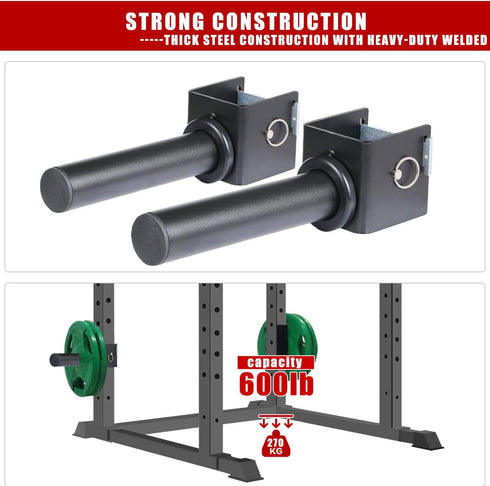 SYL Fitness Olympic Weight Plates Holder, Power Rack Attachment for 2x2 & 3x3 inch Square Tube Storage
