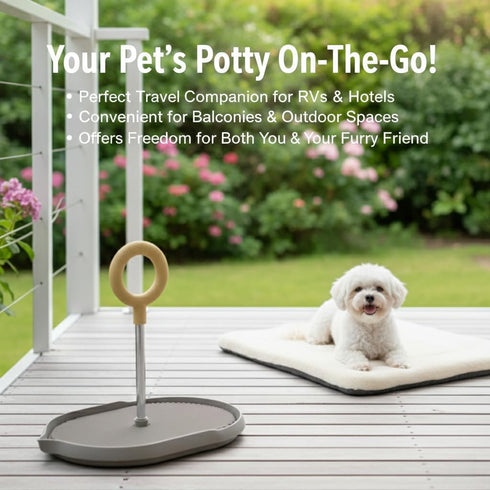 Dog Potty Tray with Handle, minandhua Indoor Puppy Potty Training Tray & Pee Pad Holder, Oval Design with Pour Spout