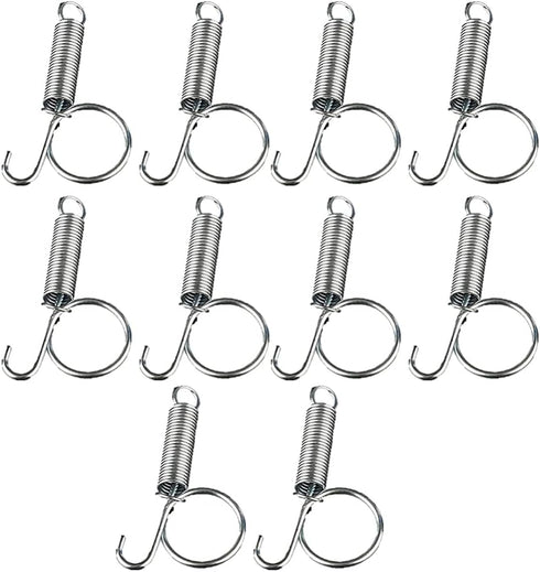 10PCS Metal Finger Spring Latch Hook for Fixing Pet Cage Door for Rabbit Cages, Bunnies, Hamsters