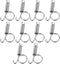 10PCS Metal Finger Spring Latch Hook for Fixing Pet Cage Door for Rabbit Cages, Bunnies, Hamsters