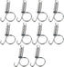 10PCS Metal Finger Spring Latch Hook for Fixing Pet Cage Door for Rabbit Cages, Bunnies, Hamsters