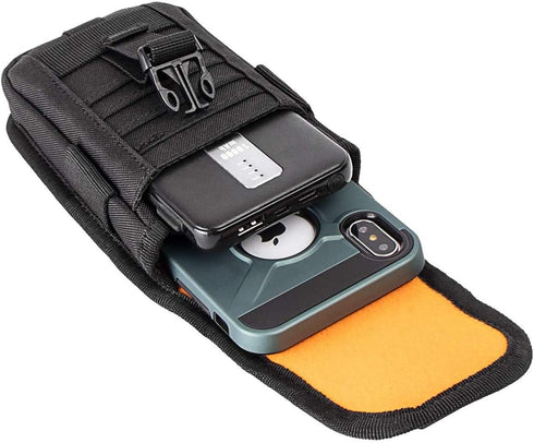 IronSeals 4.7"-6.9" 17 Pro/16 Pro/15 Tactical Phone Holster Pouch, Smartphone Pouch Phone Case Molle Gadget Bag Molle