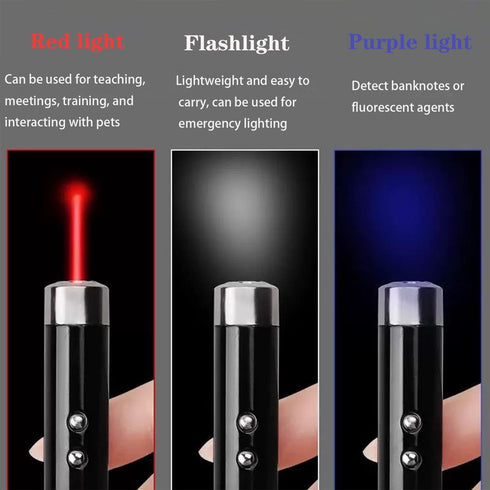 6PCS Set Interactive Red Laser Pointer Cat Toy with White LED