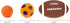 CHIWAVA 2 Pack 6" Squeaky Latex Dog Toy Balls, Football Rugbys Fetch Interactive Toy