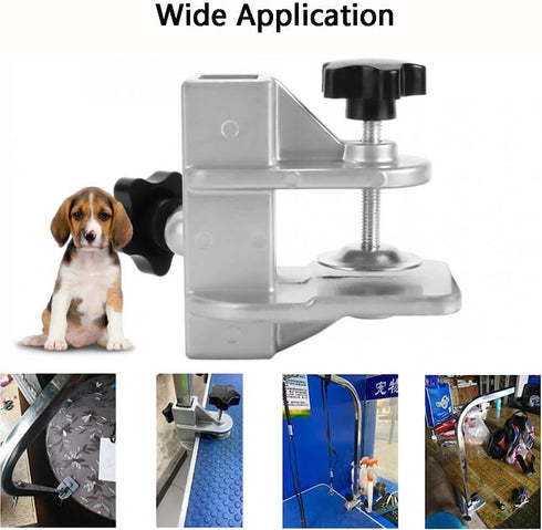 Pet Grooming Table with Aluminium Alloy Arms Clamp, H Bar Clip Fixture for Dog Cat Hair Dryer (23x23mm)