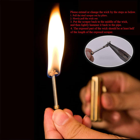 Permanent Match Lighter, Flint Fire Starter Keychain, Emergency Survival Gear for Camping, Hiking
