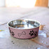 Loving Pets Bella Dog Bowls, Stainless Steel Dog & Cat Bowls, Spill Proof Dog Food Bowl, Large 35-65 lbs, Grape