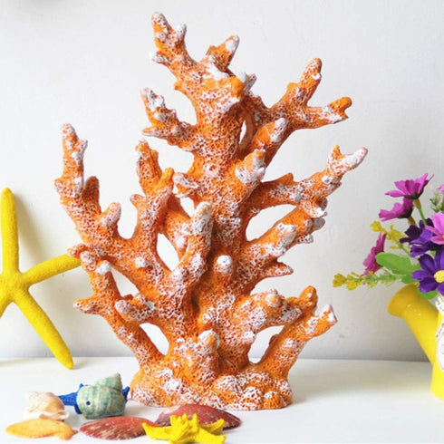 Artificial Coral Ornament, Underwater Sea Plants Decorations, Craft Resin Aquarium Plants for Fish Tank