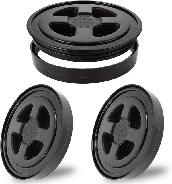3PCS 5 Gallon Screw Top Lids, Leak-Proof Seal Lids Bucket for Pet