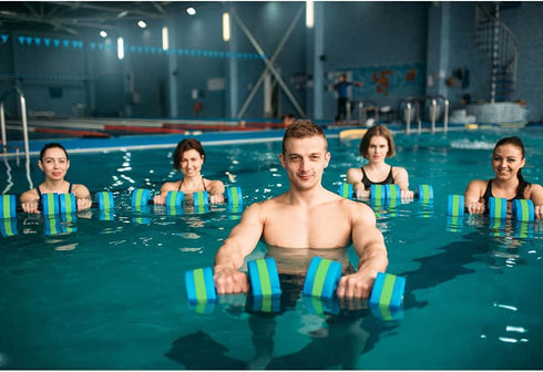 Water Dumbbells Set - Water Aerobics Exercise Foam Dumbbells for Pool Resistance Water Fitness Equipment