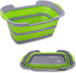 Multipurpose Collapsible Pet Bathtub - Portable Laundry Basket-Foldable Bathing Tub with Drainage Hole, 7.1 Gal/27L