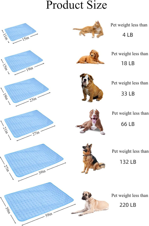 Portable Summer Dog Cooling Mat, Washable Water-Absorbent Pet Cooling Pad, Ice Silk Self-Cooling Mat for Dog (Pink,