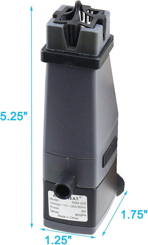 AQUANEAT Aquarium Surface Skimmer - Protein Skimmer, Internal Filter for Aquarium, 80GPH