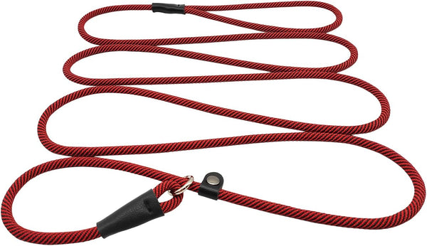 8FT Slip Lead Dog Leash, 1/3” Strong Rope, Adjustable No-Pull Leash for Small and Medium Pets