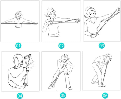 Fitness Figure 8 Yoga Pulling Rope Resistance Band - Arm Resistance Bands for Chest, Arm, and Shoulder Workouts