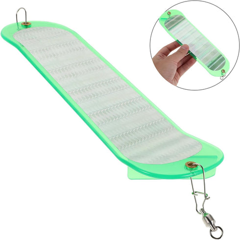 High-Visibility Chrome Trolling Dodger Fishing Flasher Abs Material Reflective Fish Attractor for Bass Trout Salmon