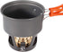 REDCAMP Mini Alcohol Stove for Backpacking - Lightweight Brass Spirit Burner with Aluminium Stand for Camping Hiking