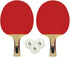 Vortex Table Tennis Racket 2-Player Set, Pips-Out with Sponge, Red & Black Rubber Surface